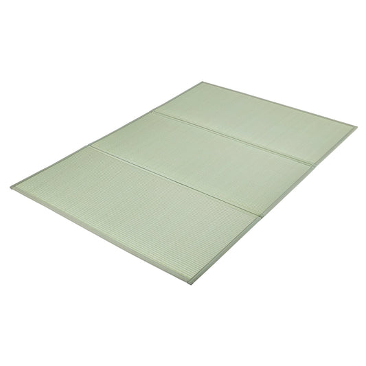 Japanese Tatami Mat, King Size Foldable (Natural Rush Grass), Mattress with Backing