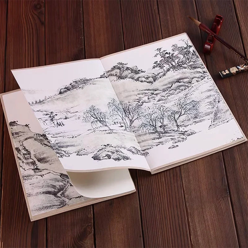 Colored Landscape Scroll (She Se Shan Shui Tu)- by Xiao Yuncong (Ming & Qing Dynasty) Paintings by Famous Artists of All Dynasties