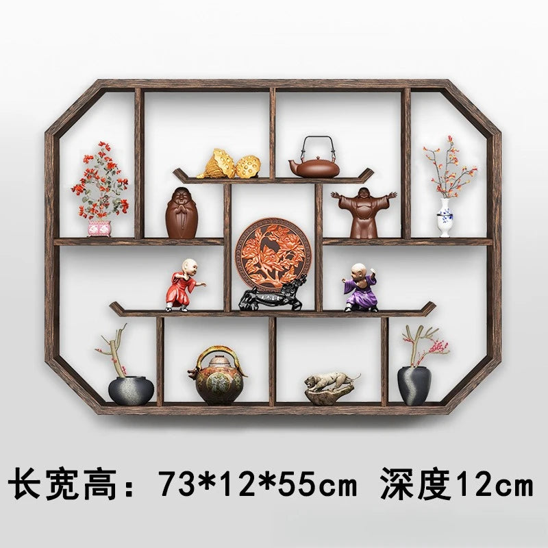Solid Wood Duobao Bogu Display Shelf | Modern Chinese Curio Etagere