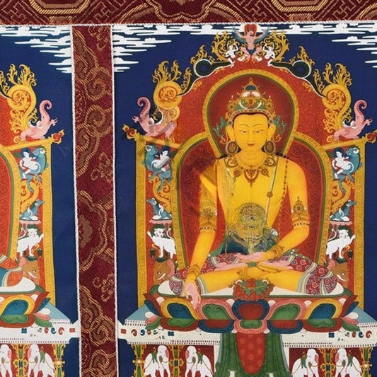 Tibetan Style Colorful Painted Five-Dragon Buddha Curtain Fabric Curtain Door Special Handmade Curtains Household Temple Worship