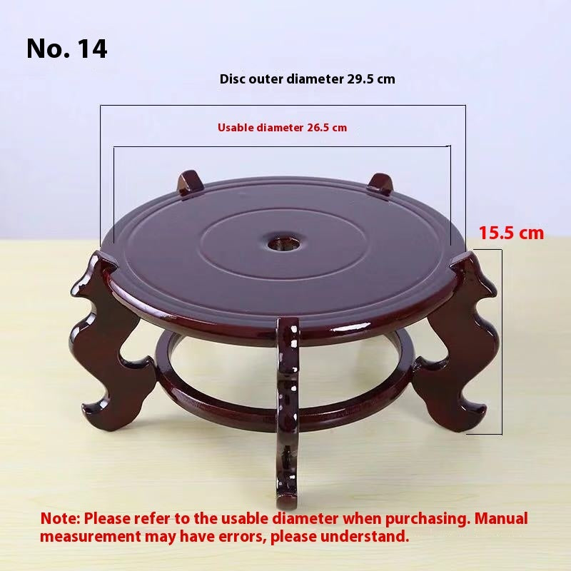 Solid Wood Asian Flowerpot Base