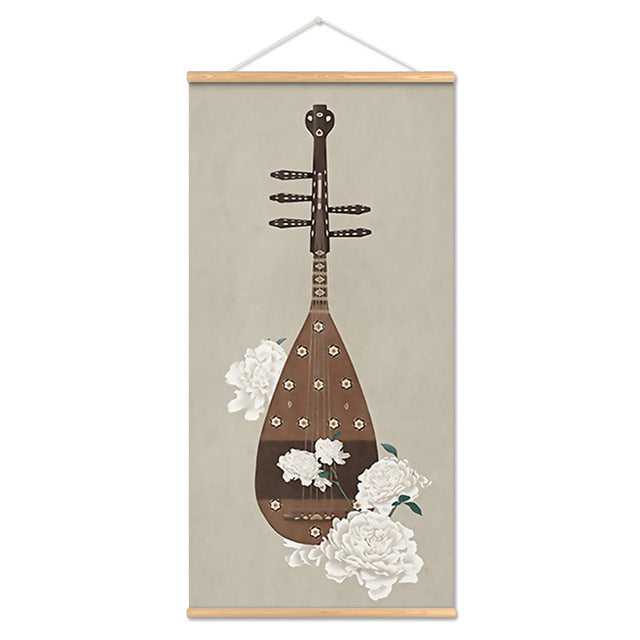 Flower Art Scroll Wall Mural