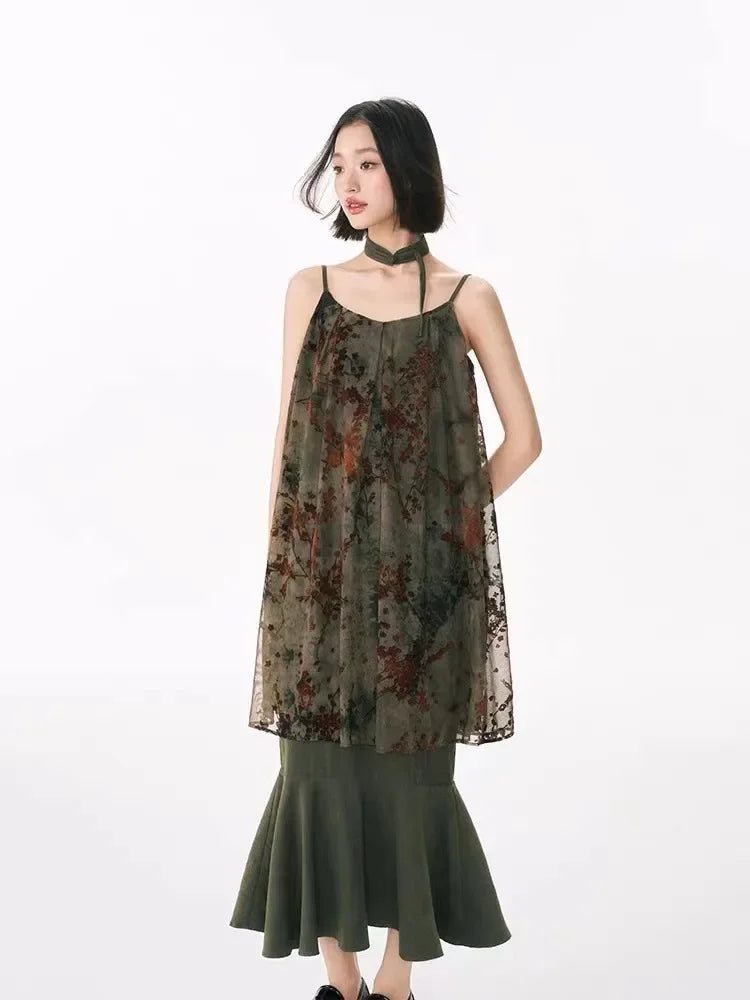 1/3/5yards Green Color Brocade Jacquard Burnout Velour Tulle Fabrics Saree Dirac Lace Flocking Mesh Fabric for DIY Sewing Dress