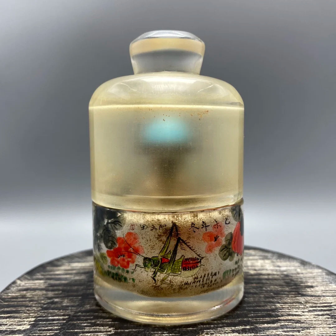 Antique Chinese Old Beijing Snuff Bottle with Landscape Scenery and Inside Painting