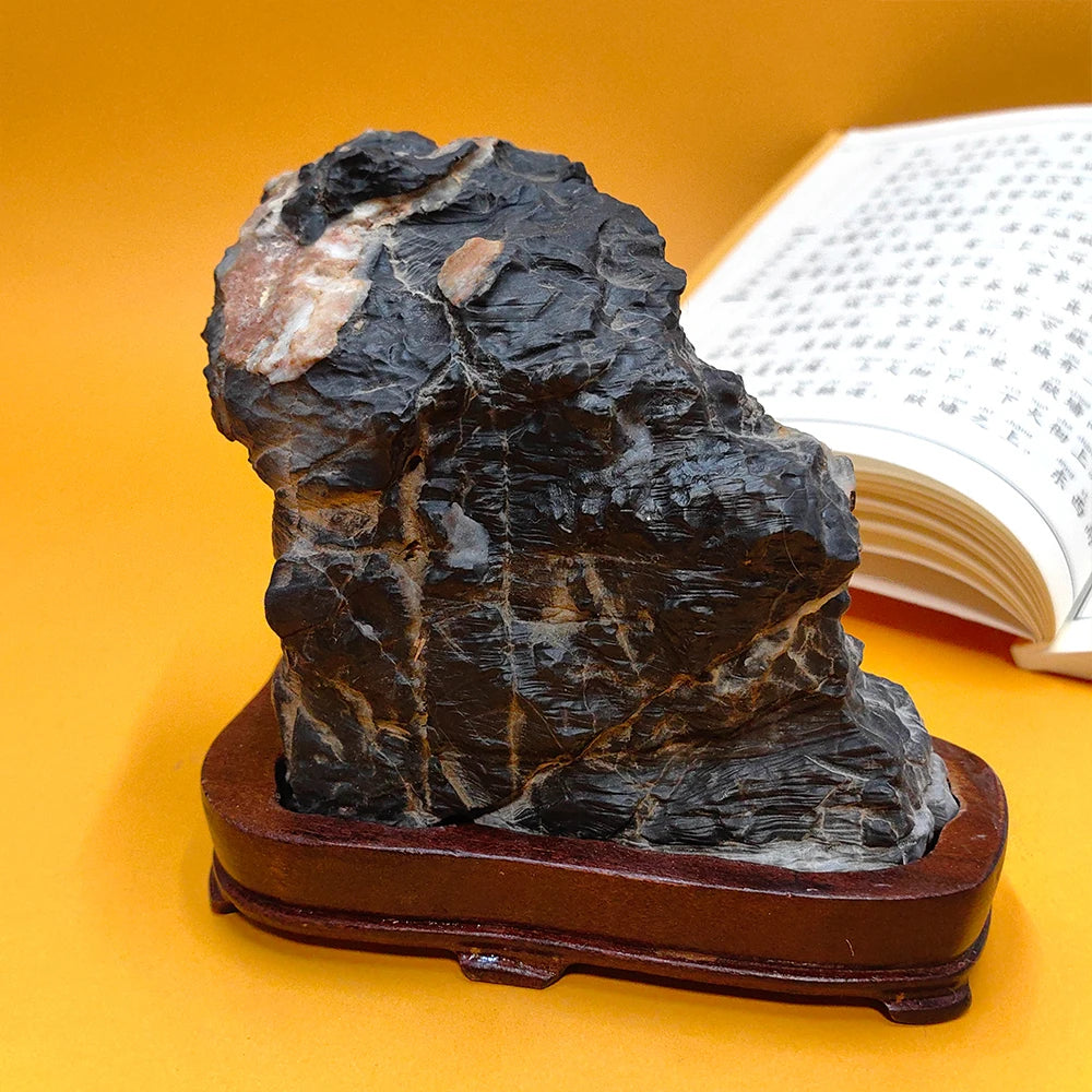 Suiseki Stone Sculpture Stone Collection Asian Natural Stone Mountain Rock Office Decoration Rough Stone Men gift
