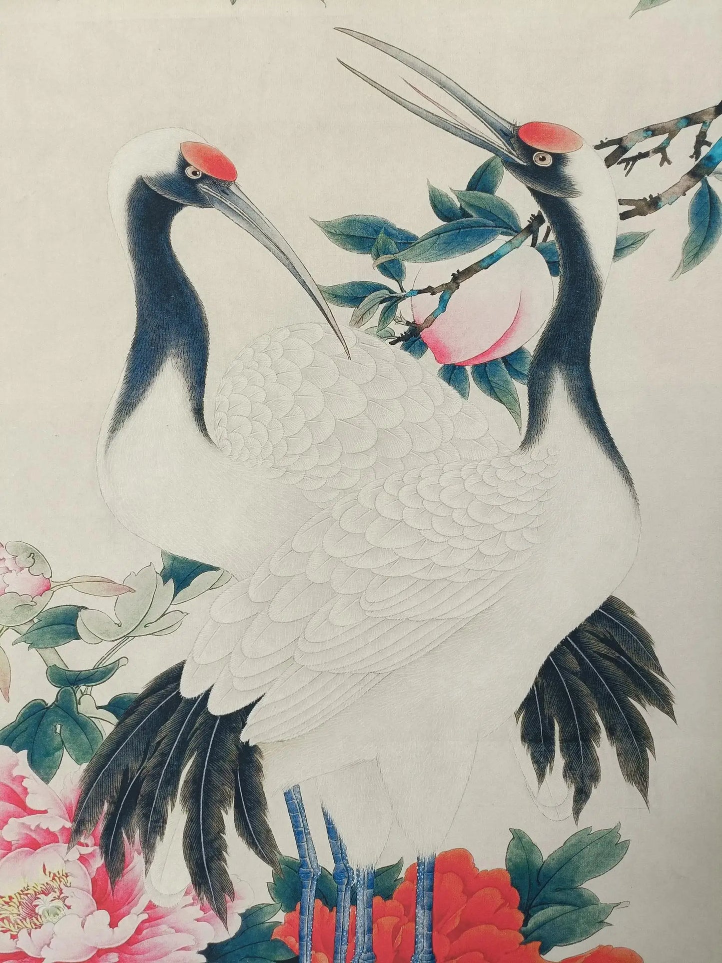 "Congratulations" Three-Foot Vertical Mural Painting – After Qi Baishi (173 × 70 cm)