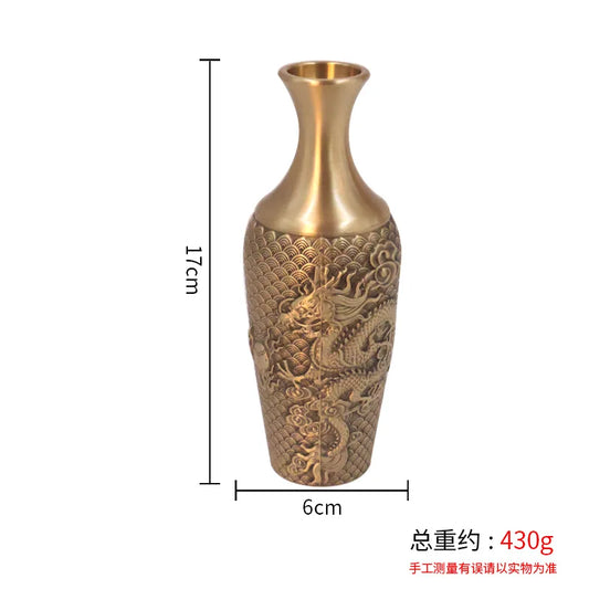 Brass Fish Leaping Over the Dragon Gate Copper Vase