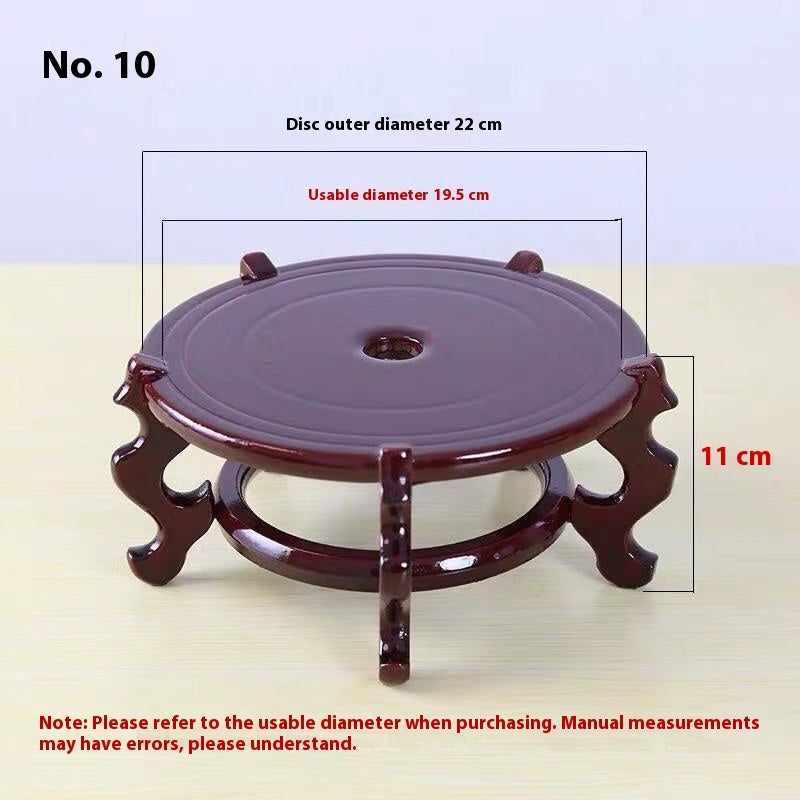 Solid Wood Asian Flowerpot Base