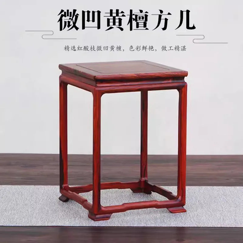 Ming & Qing Classical Solid Wood Flower Stand – Ming-Style Mortise & Tenon Pedestal Table