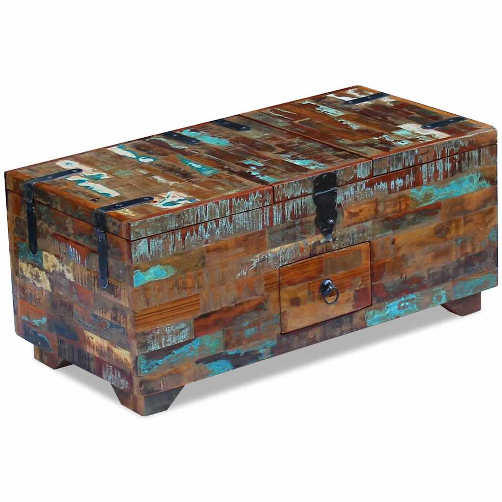 Handcrafted Reclaimed Wood Storage Coffee Table Chest