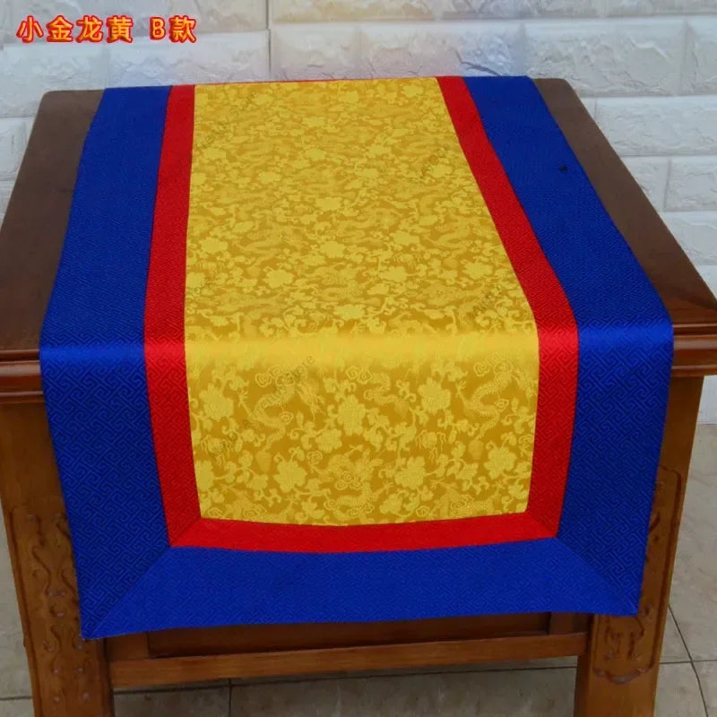 Tibetan Buddhism TableCloth High Quality Silk Satin Classical Home Religion Decorative Cover Buddhist Temple
