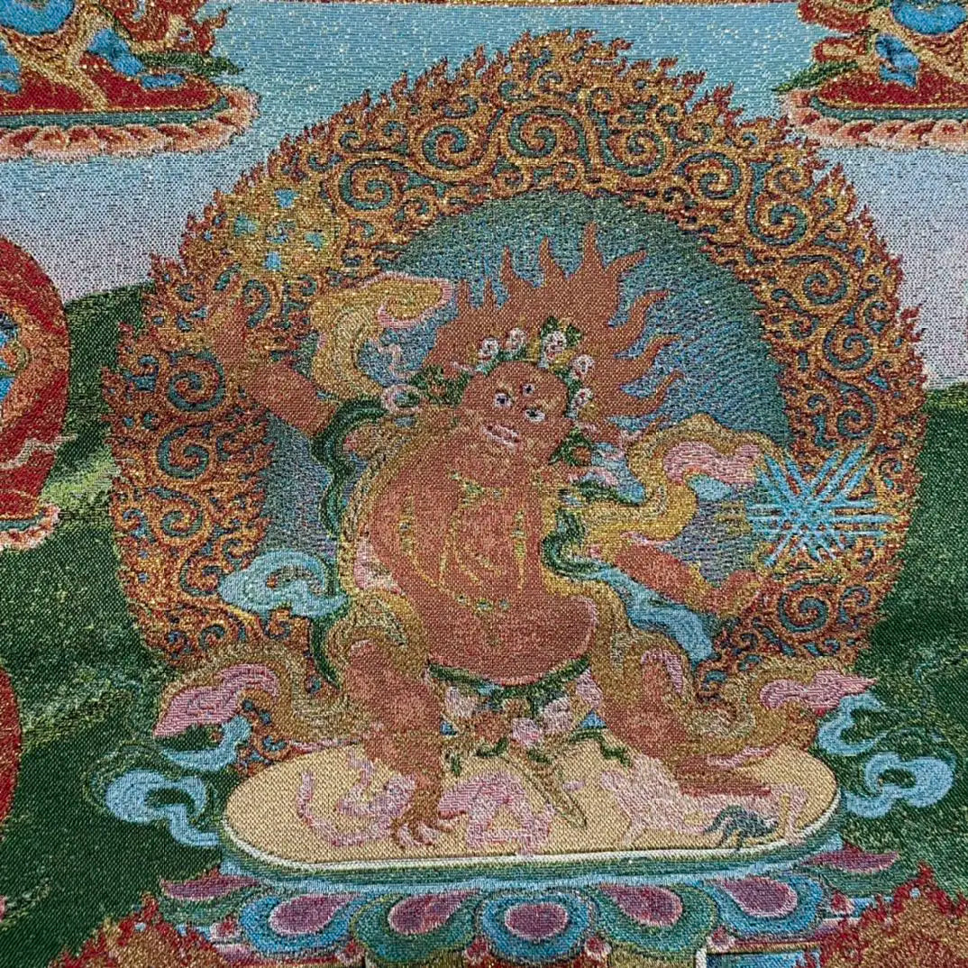 35" Vajrapani Bodhisattva Tibetan Brocade Thangka