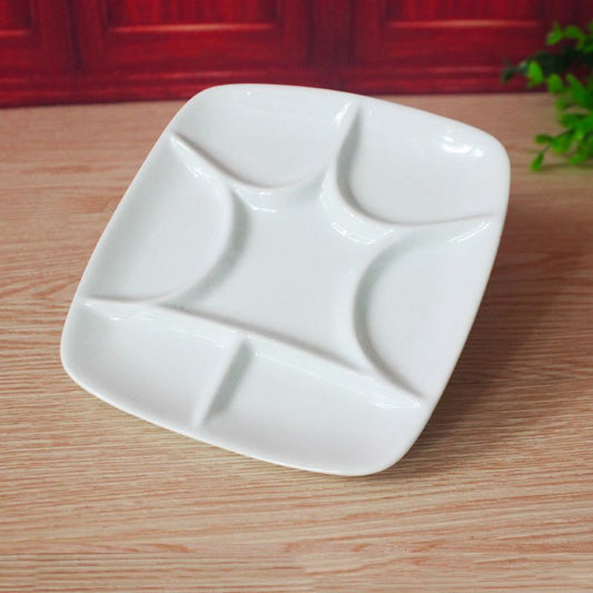 Ceramic Chinese Painting Supplies, Calligraphy And Painting Supplies, Grid Square 6-inch Palette