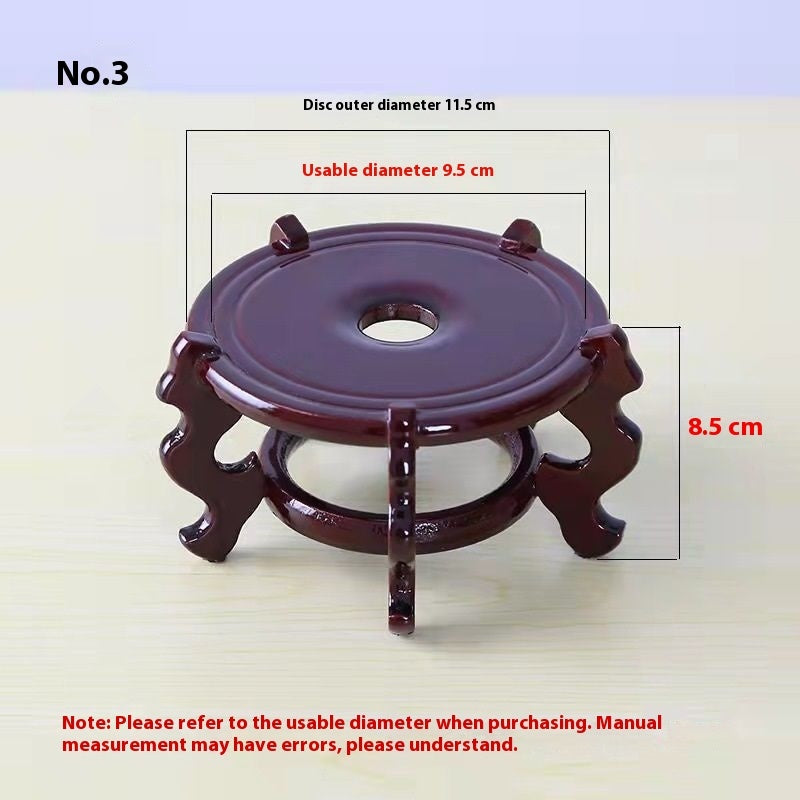 Solid Wood Asian Flowerpot Base