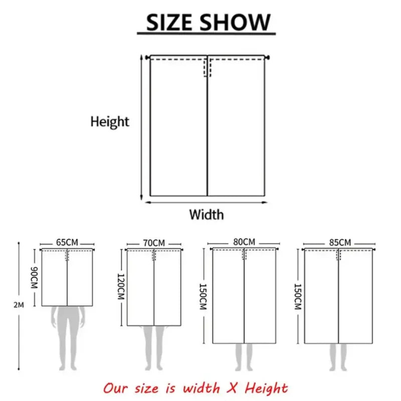 Vikama Chinese-Style Zen Half-Door Curtain – Fabric Partition for Home & Kitchen