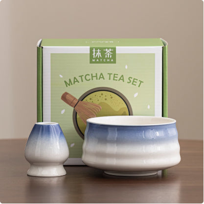 Ceramic Matcha Bowl Set – Two-Piece Stoneware