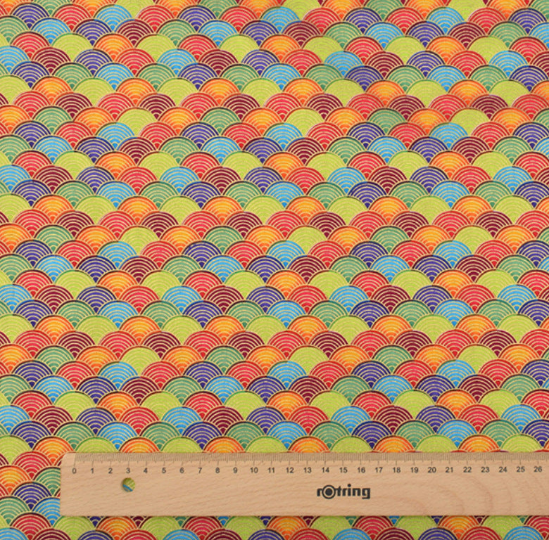 Japanese Style with Wind Stamping Handmade Fabric