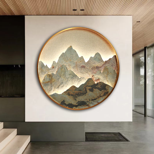 Modern Chinese Style Round Wall Art