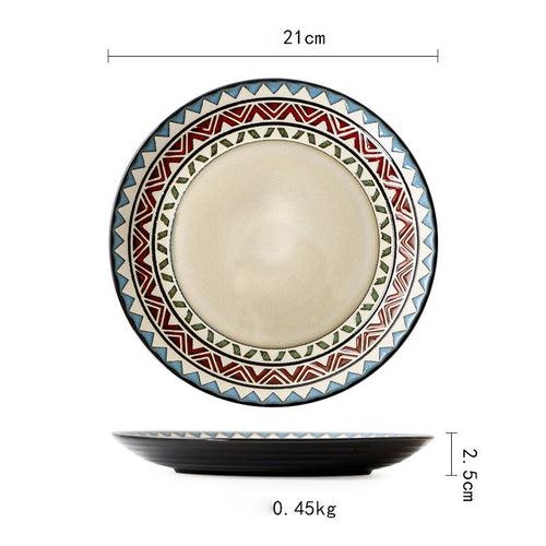 Vintage Japanese Style Ceramic Plates