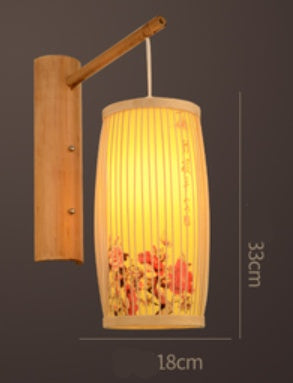 Woven Bamboo Chinese Bamboo Art Wall Lamp