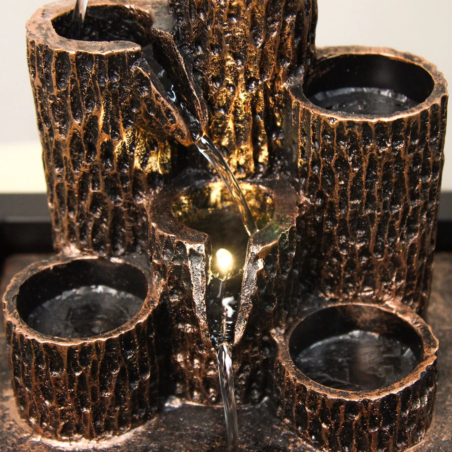 New Table Waterfall Fountain Feng Shui Water Fountain Indoor Ornaments Resin Handicrafts Office Home Decor Gifts Drop Shipping