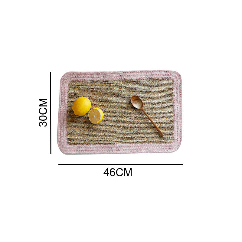Japanese Style Breathable Jute Woven Thickened Placemat