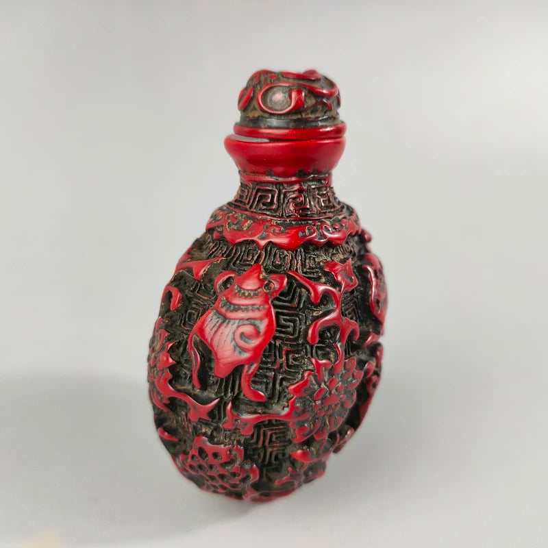 Red Resin Fish Snuff Bottle – Auspicious Asian Home Decor