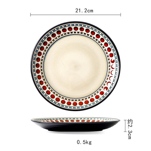 Vintage Japanese Style Ceramic Plates