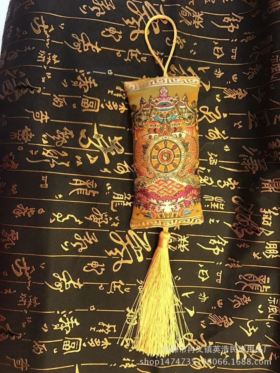 Handcrafted Brocade Tibetan Incense Lucky Bag – Sacred Herbal Aromatherapy Sachet