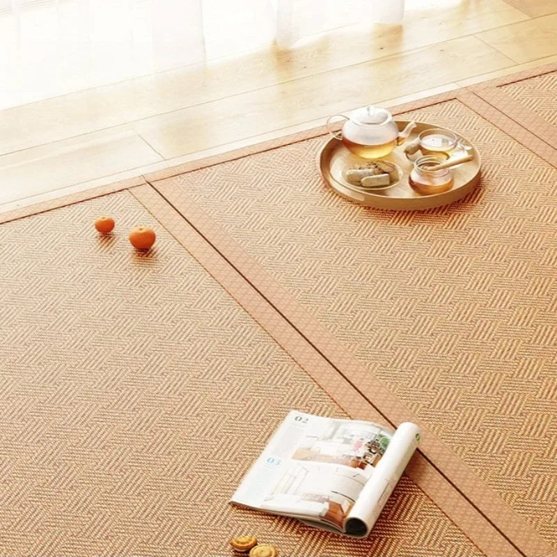 Faltbare japanische Tatami-Rattanmatte – Kühlende Sommer-Bodenmatte