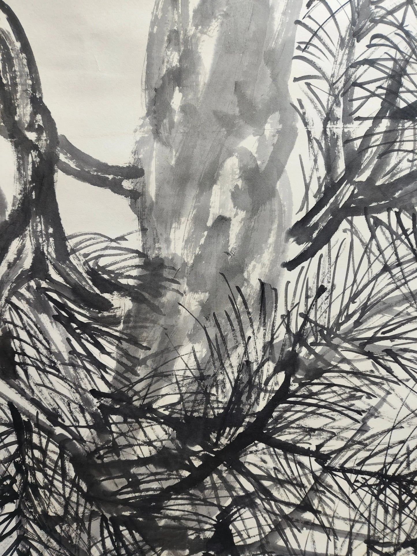 Premium Four-Chi Zhongtang Eagle Painting – After Qi Baishi (Xuan Paper)