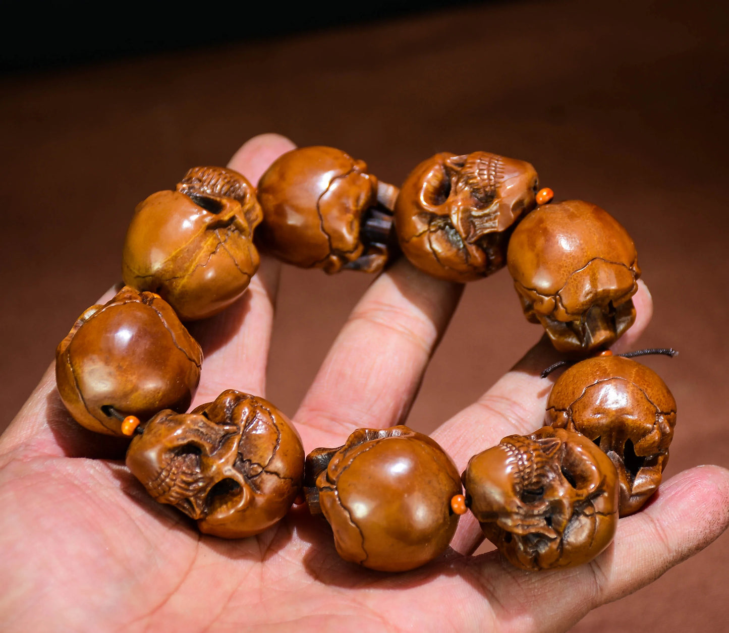 Olivary Nucleus Skull “Shatuolin” Pendant – Temple Dharma Amulet