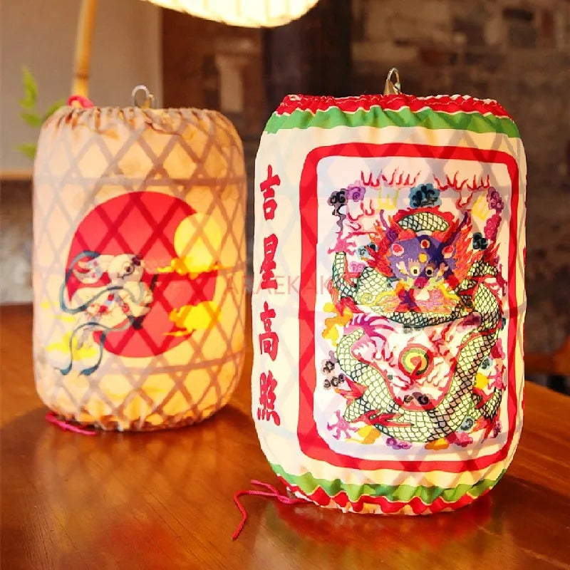 Hand woven bamboo lanterns attract wealth and treasure; Jade Rabbit Hand held Luminous Lantern for Mid-Autumn Festival
