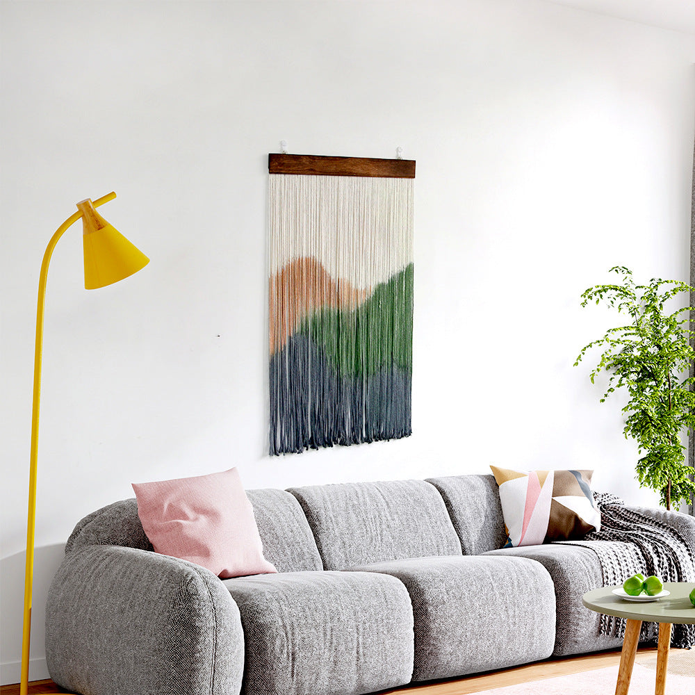 Modern Chinese Landscape Dyed Hand-woven Tapestry