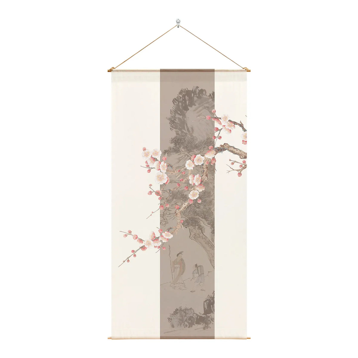 Japanese Zen Sheer Gauze Hanging Room Divider | Tea Room & Meditation Drape