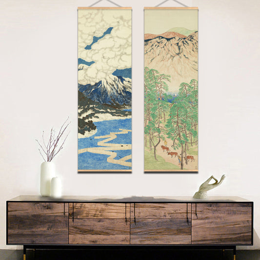 Scroll Paintings of Murals Often Hung In Japanese Food Shops
