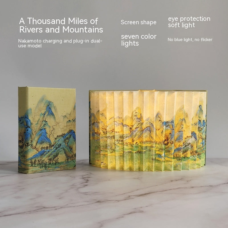 Unique Folding Book Accordion Style Lamp