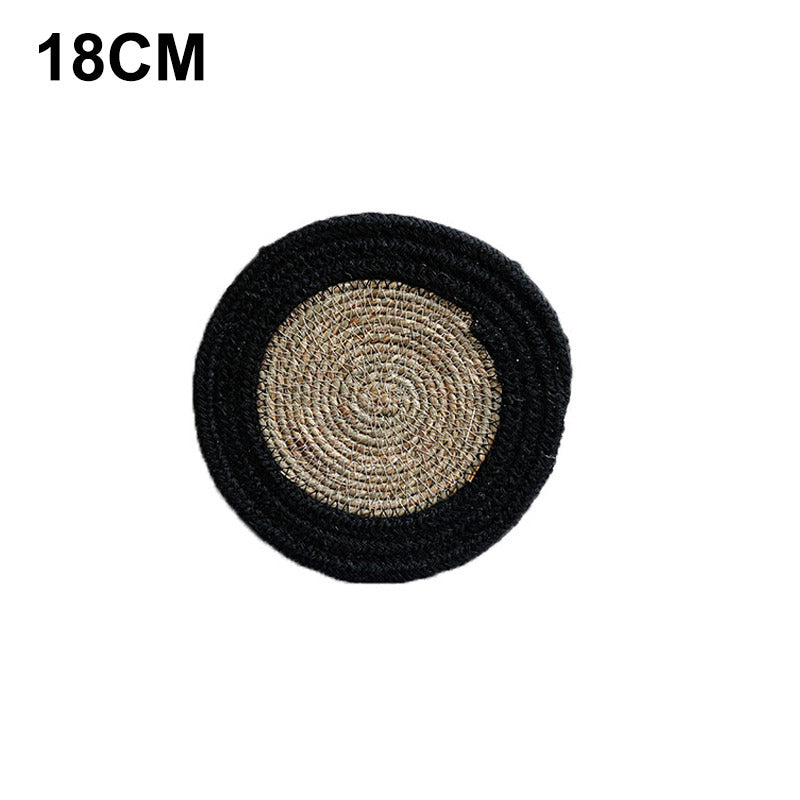 Japanese Style Breathable Jute Woven Thickened Placemat