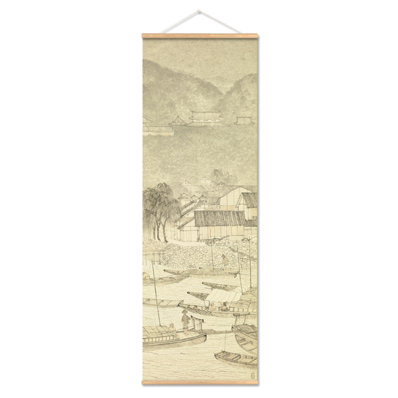 Scroll Paintings of Murals Often Hung In Japanese Food Shops