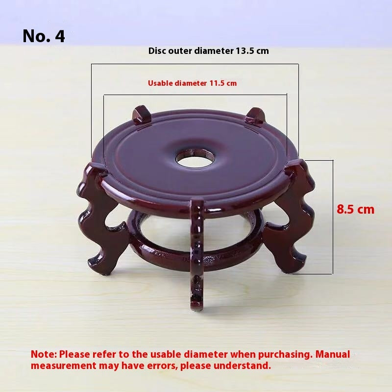 Solid Wood Asian Flowerpot Base
