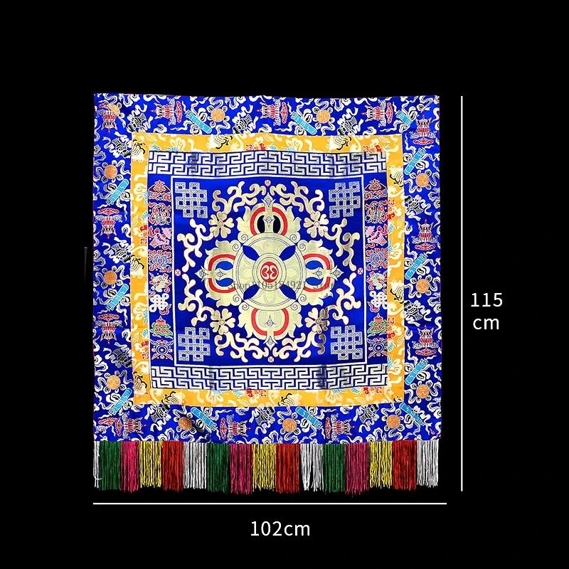 Tibetan Cross Vajra Embroidered Offering Cloth