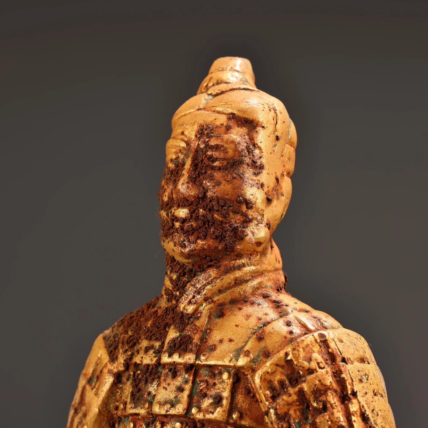 Nepalese Temple White Jade Gilded Guardian General Statue