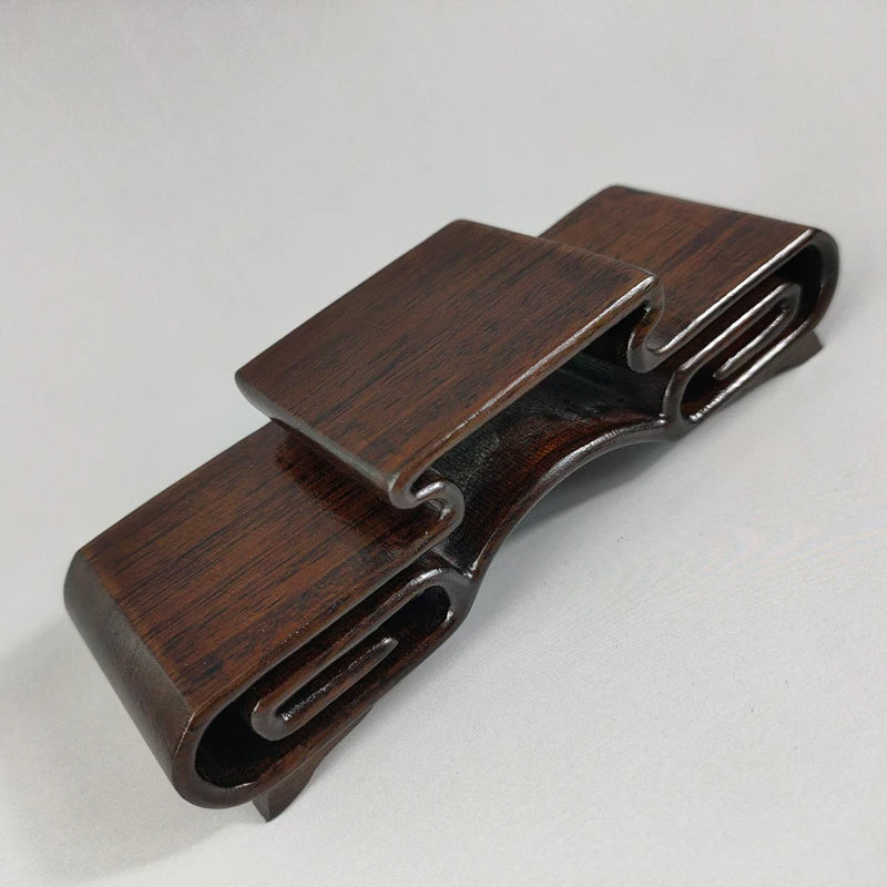 Handgefertigter Dreifach-Präsentationsständer aus Holz – für Schnupftabakflaschen & Figuren
