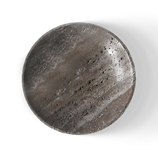 Wabi-sabi-inspired Vintage Gray Travertine Tray With A Sophisticated Vibe
