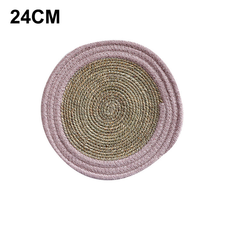Japanese Style Breathable Jute Woven Thickened Placemat