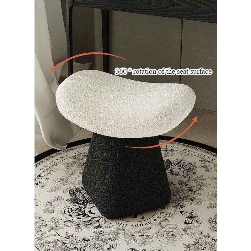 Light Luxury Upholstered Vanity Stool – Elegant Makeup Chair & Piano Bench