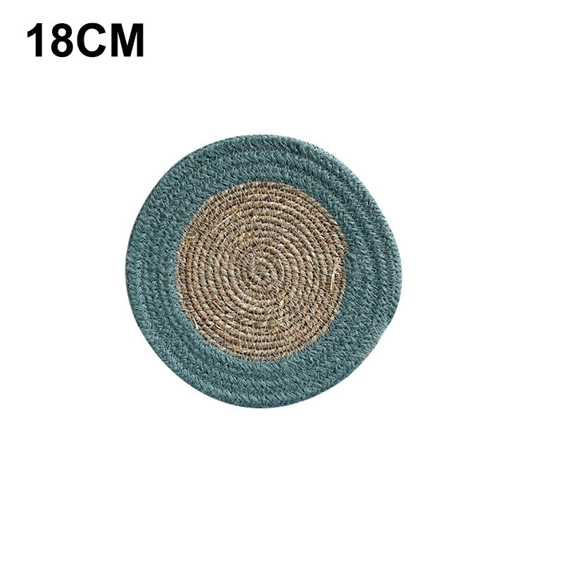 Japanese Style Breathable Jute Woven Thickened Placemat