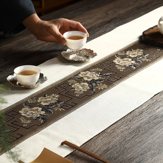 Chinese Style Zen Fabric Long Table Runner