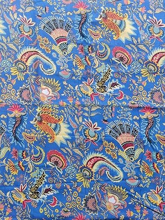Indian Hand-Block Printed Jaipuri Flower Print Floral Ethnic Sanganer
