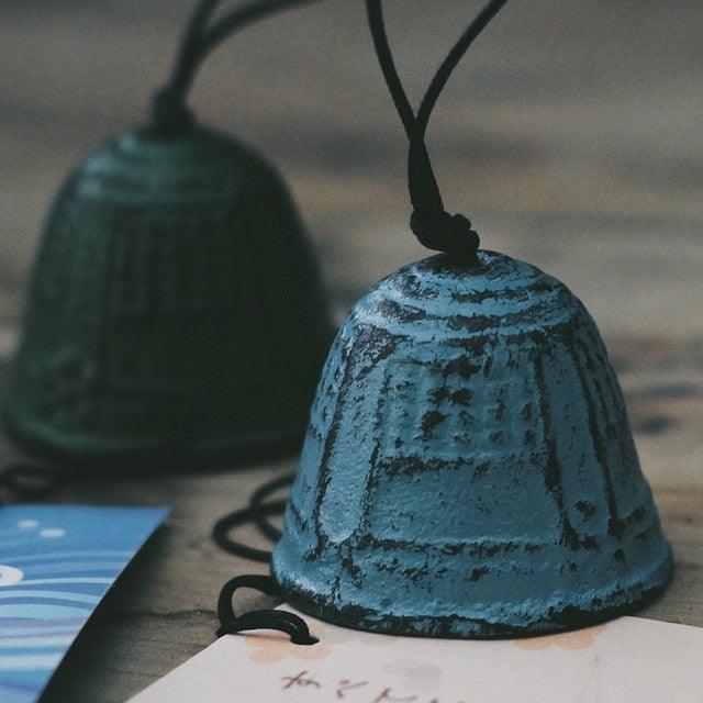 Campana de viento japonesa de hierro retro, campana colgante, campana de viento colgante para exteriores, adecuada para decoración de coches y hogares, campanas de viento para jardín, colgante de la buena suerte.